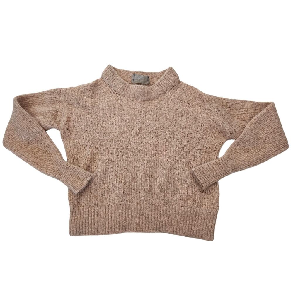 Everlane Blush Pink Alpaca Cocoon Crew Sweater Womens XXS Minimalist Knit